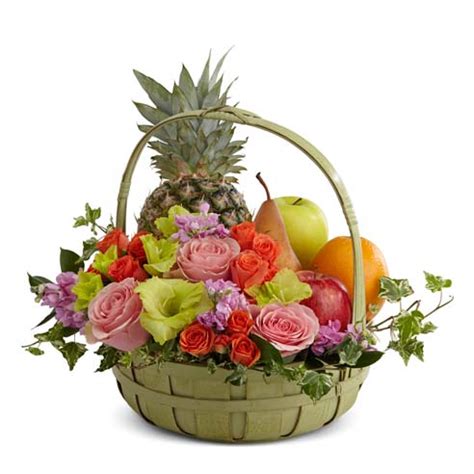 Sympathy fruit baskets & compassionate gifts. Flowers With Fruits Basket at Send Flowers