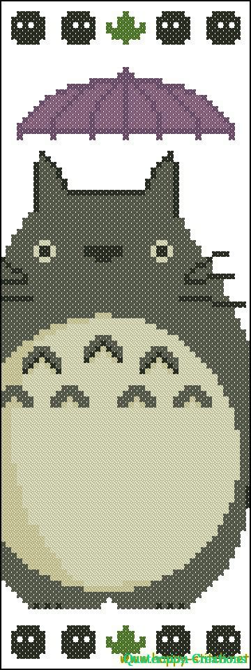 Related images for free cross stitch patterns bookmarks. Totoro bookmark cross stitch patternСхема для вышивки ...
