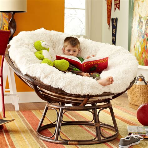 Hanging papasan chairs are the most comfortable and stylish interior and exterior furniture elements. papasan chair with fuzzy cover from Pier 1 Imports # ...