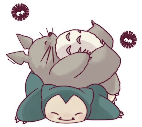 Totoro And Snorlax By Seviyummy On Deviantart Pokemon Fan Art Cute