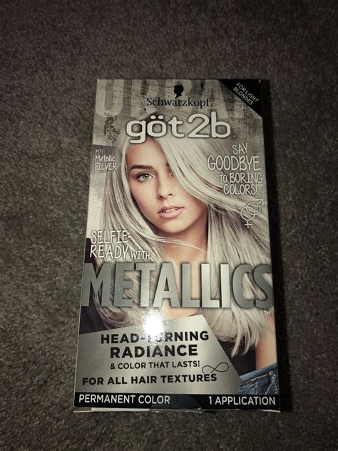 Got2b Metallic Permanent Hair Color M71 Metallic Silver Ebay