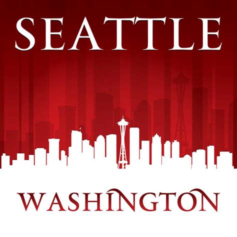 Seattle Skyline Backgrounds Illustrations Royalty Free Vector Graphics