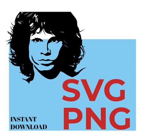 Jim Morrison Musician Digital Art Svg Png Instant File Etsy Canada