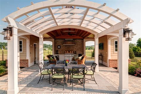 The pergola is constructed from aluminum and available in multiple finishes to match your backyard this vinyl pergola resists sun fading and premature cracking. Five Pergola Lighting Ideas to Illuminate Your Outdoor Space
