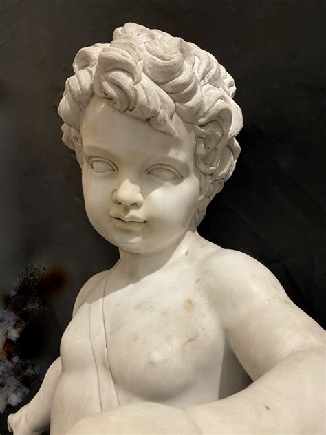 Cupidon Grande Sculpture En Marbre Blanc De Carrare Fin Xviiie Si Cle Sculptures Marbre Et