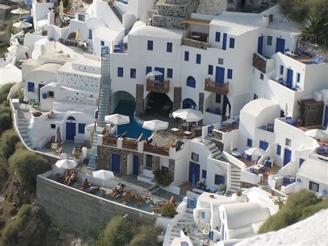 Hd Wallpaper Santorini Greece White Homes The Crater Rim Cyclades