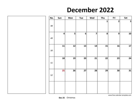 December 2022 Free Calendar Tempplate Free Calendar