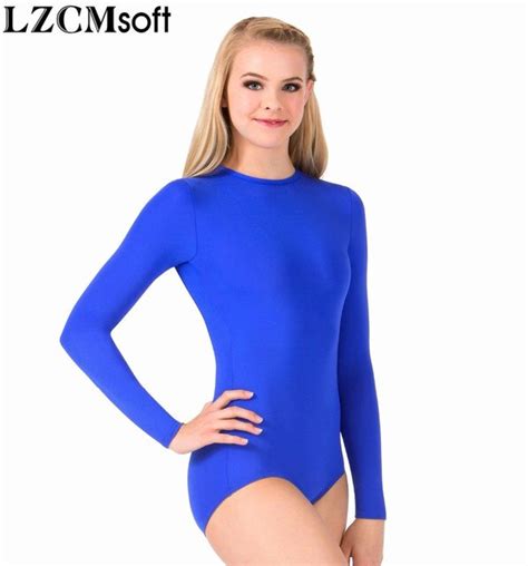 Buy Lzcmsoft Womens Snap Crotch Long Sleeve Leotard