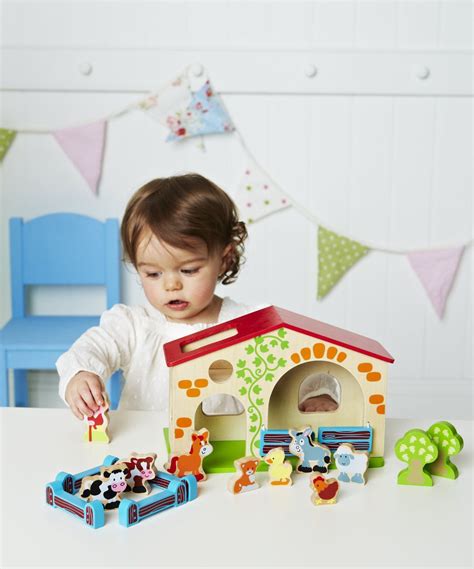 Elc Wooden Farm Playset Wooden Toys And Puzzles Mothercare Playset