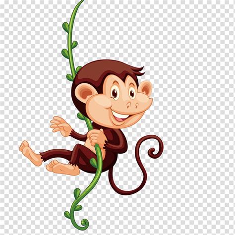 Monkey The Evil Monkey Primate Monkey Climbing Vines Transparent