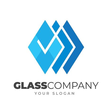 Free Vector | Flat glass logo template