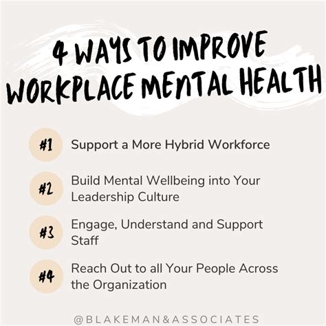Ideas To Improve Workplace Mental Health In 2021 Blakeman And Associates