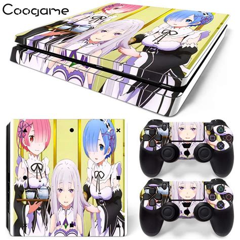 Customize Lovely Anime Girls Skins Sticker For Sony Ps4 Slim Console