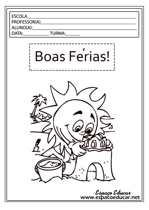 Atividade Sobre As Ferias Educação Infantil
