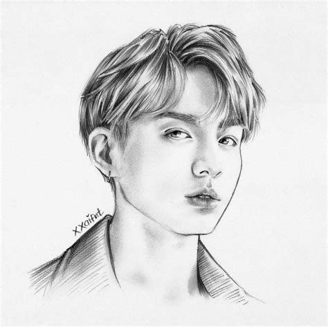 Jungkook Dna Drawing Graphite Drawing Sketch Scanned Version Dna Drawing Bts Drawings Art