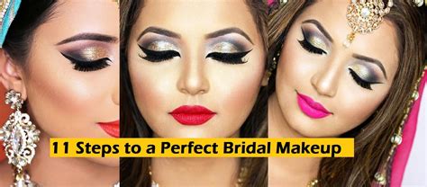 11 Steps To Perfect Bridal Wedding Makeup Tutorial Wedding Makeup Tutorial Bridal Eye Makeup