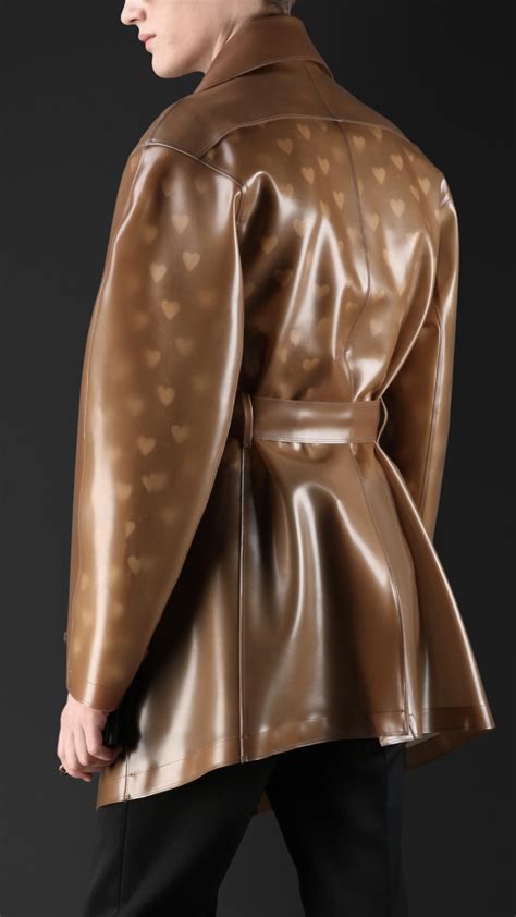 Lyst Burberry Translucent Rubber Trench Coat In Brown For Men
