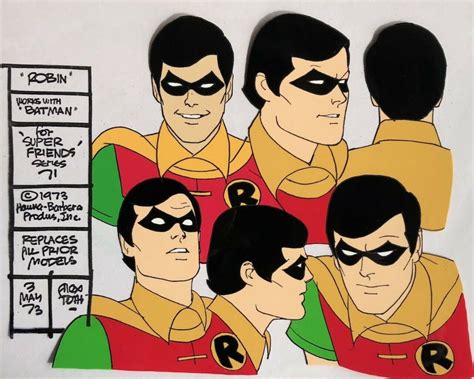 Robin Super Friends Sheet Model Cel Hanna And Barbera 1973 In