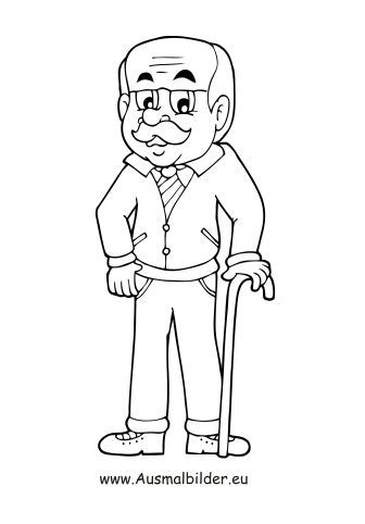 Grandpa and granny coloring pages knutselideetjes voor BAKO Pinterest