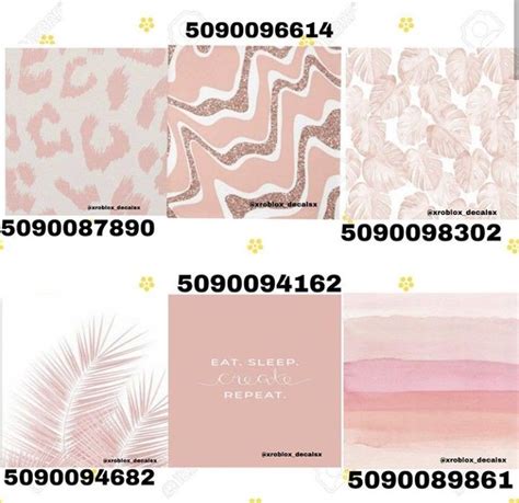 Four Different Wallpapers With Pink And White Designs On The Bottom