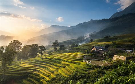 Rice Terrace Full Hd Wallpaper And Background Image 1920x1200 Id544188