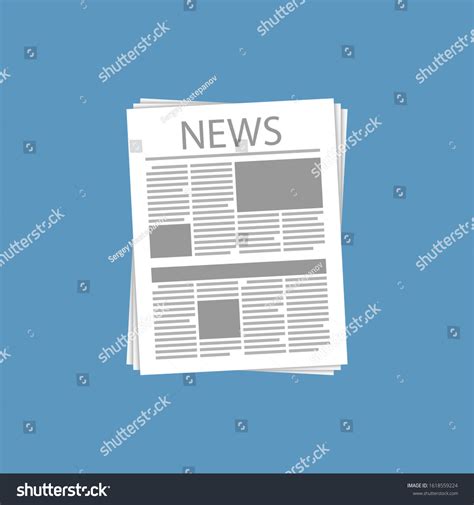 Newspaper News Daily Paper Stack Vector Stock Vector Royalty Free
