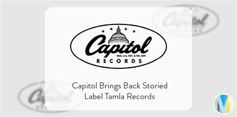 Music Biz Member Capitol Music Group Revives Tamla Records Music