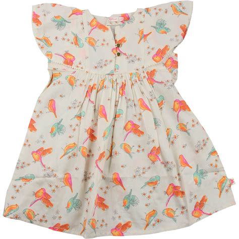 Billieblush Junior Girls Ivory And Orange Bird Print Dress £39 Bird