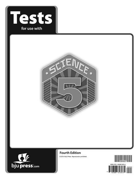 Science 5 Tests 4th Ed Bju Press