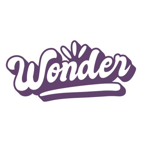 Wonder Retro Lettering Word Png And Svg Design For T Shirts