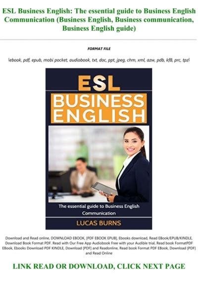 E Book Download Esl Business English The Essential Guide To Business