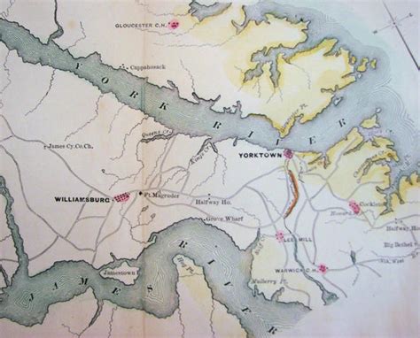 Richmond Virginia Civil War Peninsula Campaign Map Hc 24911549