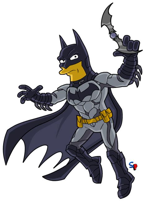 Springfieldpunxarkhamknightbatman Simpsons Art Arkham Knight