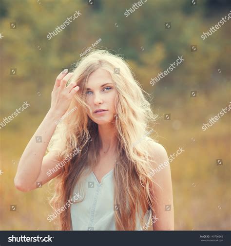 Beautiful Blonde Outdoors Stock Photo Shutterstock