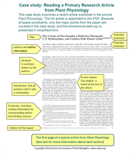 How To Read A Scientific Paper And Case Study Reading A Plant