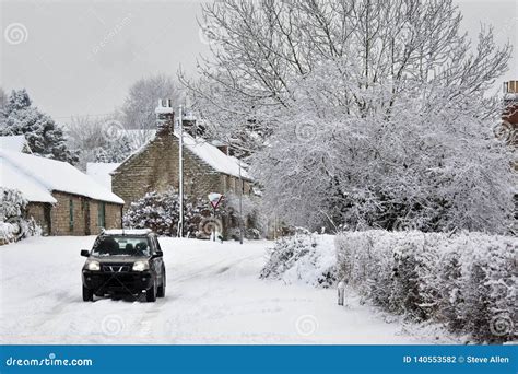 Winter Snow In North Yorkshire United Kingdom Stock Photo Image Of