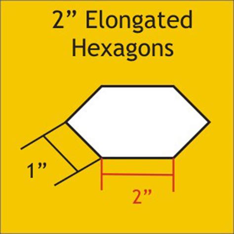 Elongated Hexagon 2 75pcs Ehex200