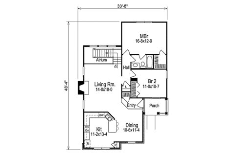 Cottage Style House Plan 2 Beds 1 Baths 1200 Sqft Plan 57 311