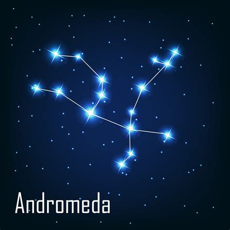 The Constellation Andromeda Star In The Night Sky 3392908 Vector Art