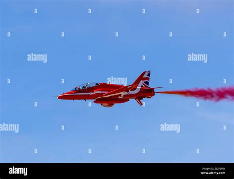 The Royal Air Force Aerobatic Team The Red Arrows Putting On A