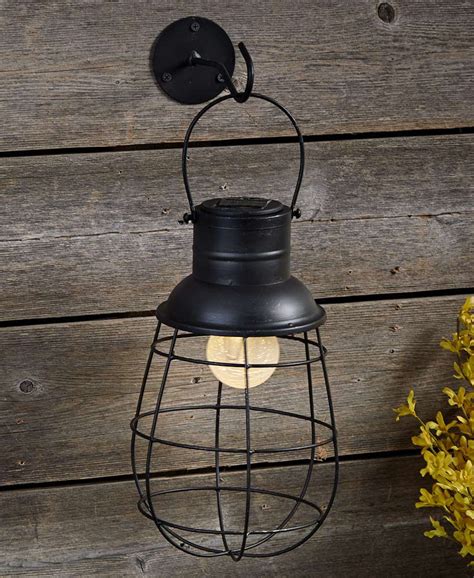 The Lakeside Collection Solar Cage Lantern Wall Hook Black