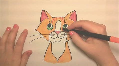 Follow the simple instructions and in no time you've created a great looking a simple cat drawing. Learn to Draw a Cute Orange Tabby Cat Face -- iCanHazDraw ...