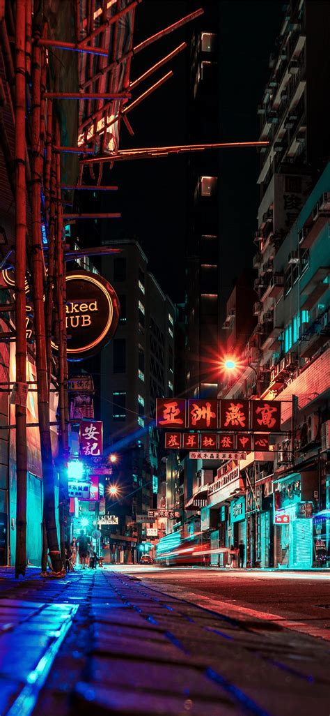 Night In Hong Kong Iphone X Wallpapers Free Download