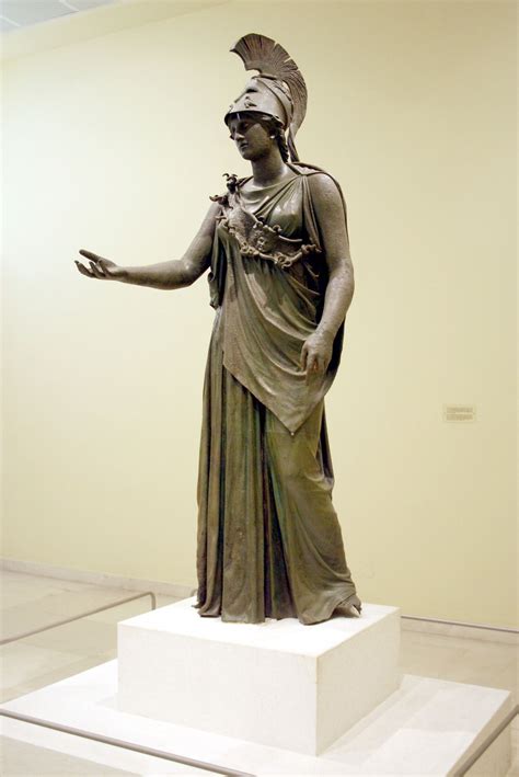 Bronze Statue Of The Goddess Athena Known As Athena Of Piraeus Dated To Late Classical Period