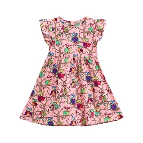 Muqgew Baby Girl Dress Baby Girls Kids Infant Toddle Floral Cartoon