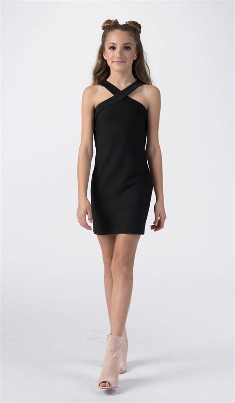 The Alana Dress In Black Sally Miller Tween Black Body Con Knit