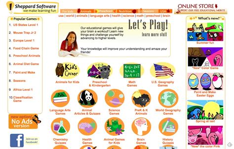 From this general website one can access games to test knowledge of all parts of the world. Sheppard Software Review - Secure Online Website to Educate Children