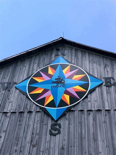 Compass barn quilt
