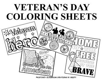 I wanted to print out some veterans day coloring pages for the kiddles, but i couldn't find any that thanked the troops and said happy veterans day. Veteran's Day Coloring Pages by Classroom Creations By ...