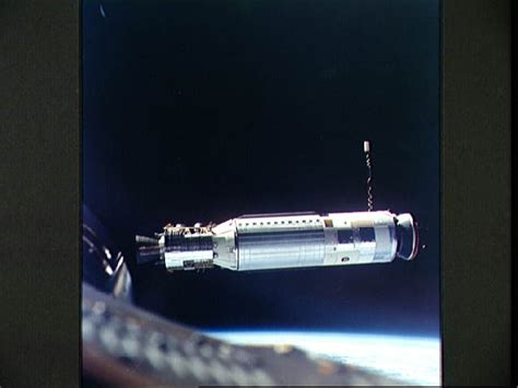 Agena Target Docking Vehicle Seen From Gemini 8 Spacecraft